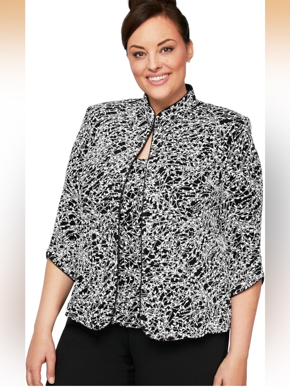 Alex Evenings Women's Top and Jacket Set M -C-16